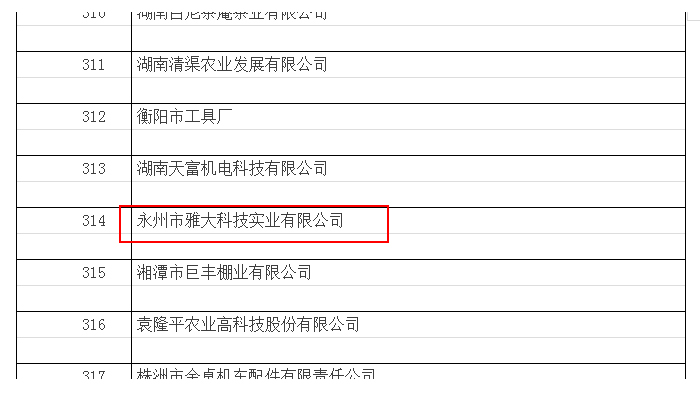 9.10永州市雅大科技實(shí)業(yè)有限公司再次獲得國家級高新技術(shù)企業(yè)稱號